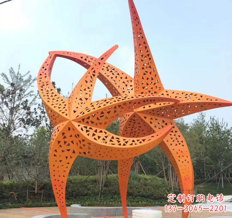 泉州不锈钢海星海洋动物雕塑——美丽的海洋艺术