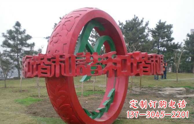 泉州不锈钢谐圆环雕塑精致美观