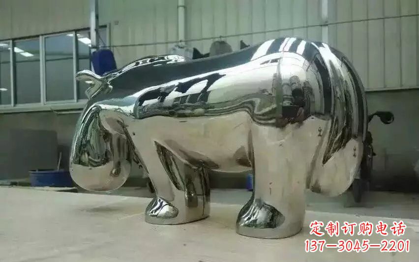 泉州不锈钢河马雕塑美观耐用的艺术品