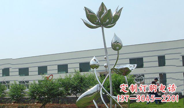 泉州不锈钢荷花雕塑