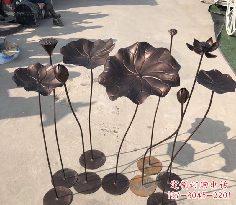 泉州不锈钢荷花公园景观雕塑