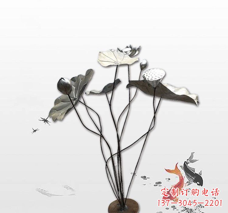 泉州不锈钢荷叶雕塑艺术的精美结合
