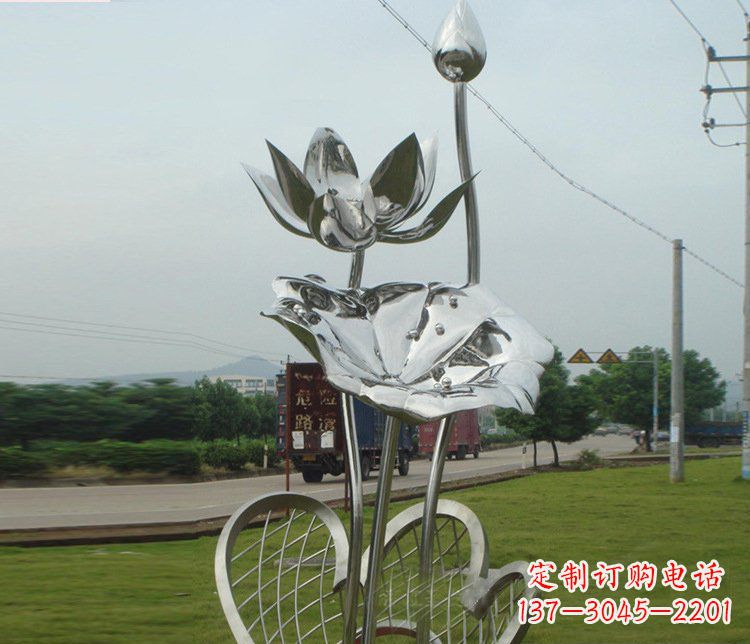泉州精美不锈钢荷叶雕塑