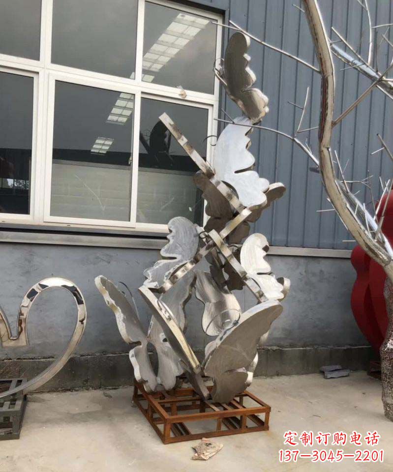 泉州蝴蝶之舞不锈钢雕塑精美绝伦