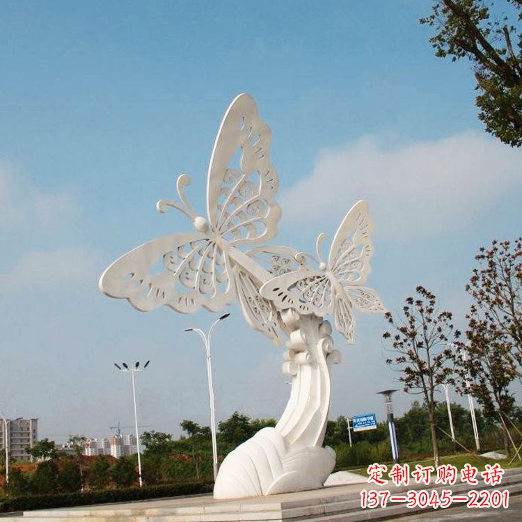 泉州不锈钢蝴蝶雕塑——美丽传递自然之美