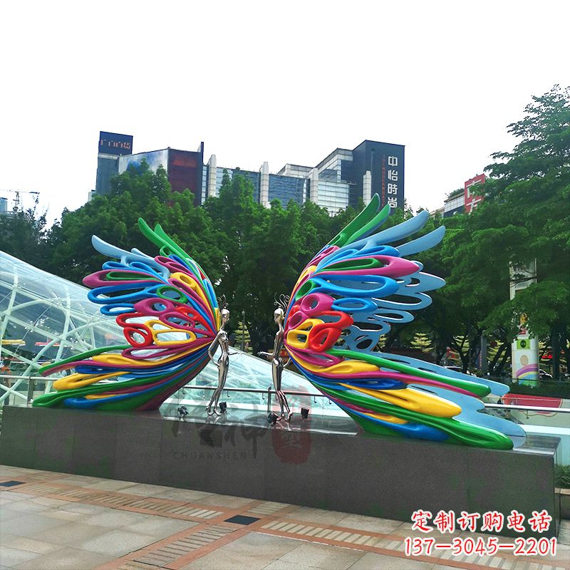 泉州蝴蝶城市广场步道装饰雕塑
