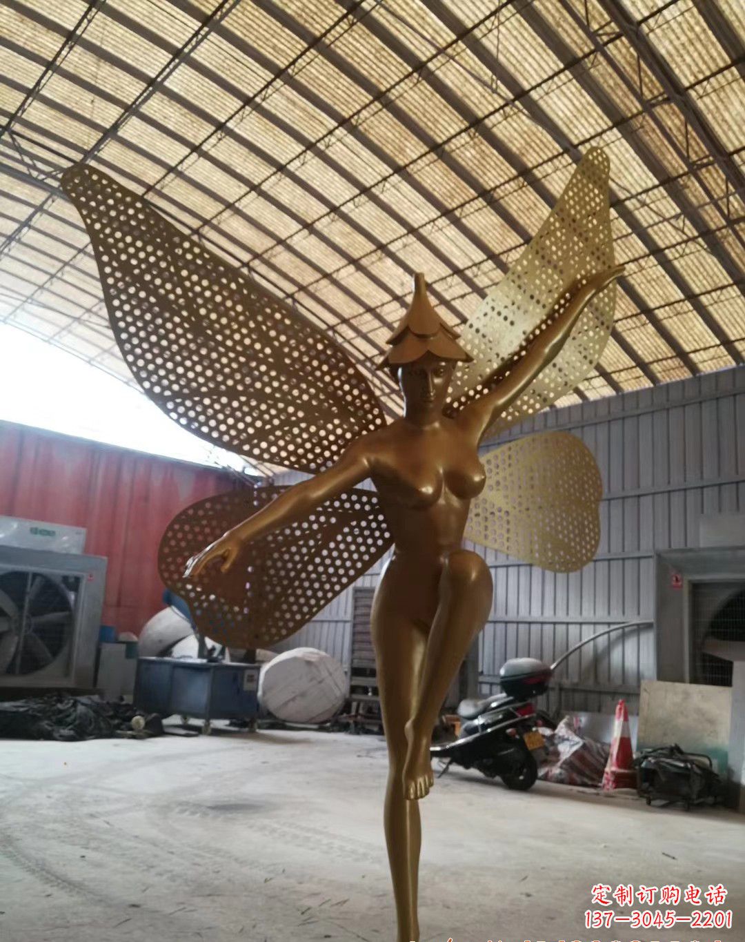 泉州不锈钢蝴蝶仙子雕塑精美的美丽之作