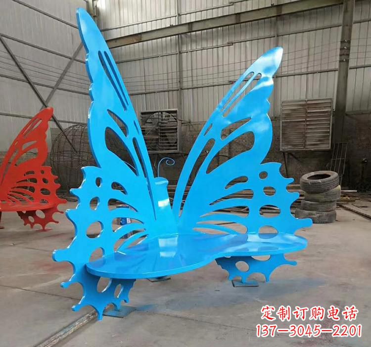 泉州不锈钢蝴蝶座椅雕塑艺术精品