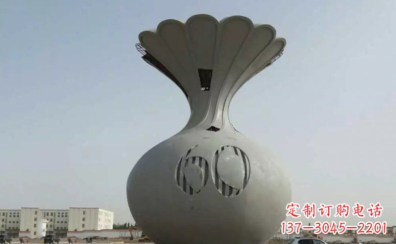 泉州不锈钢花篮雕塑 (2)