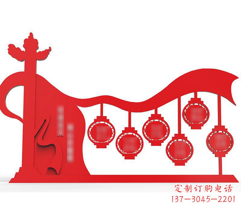 泉州灯笼雕塑传承社会主义核心价值观