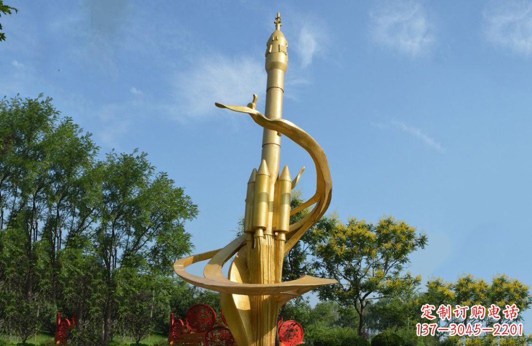 泉州不锈钢火箭广场景观雕塑