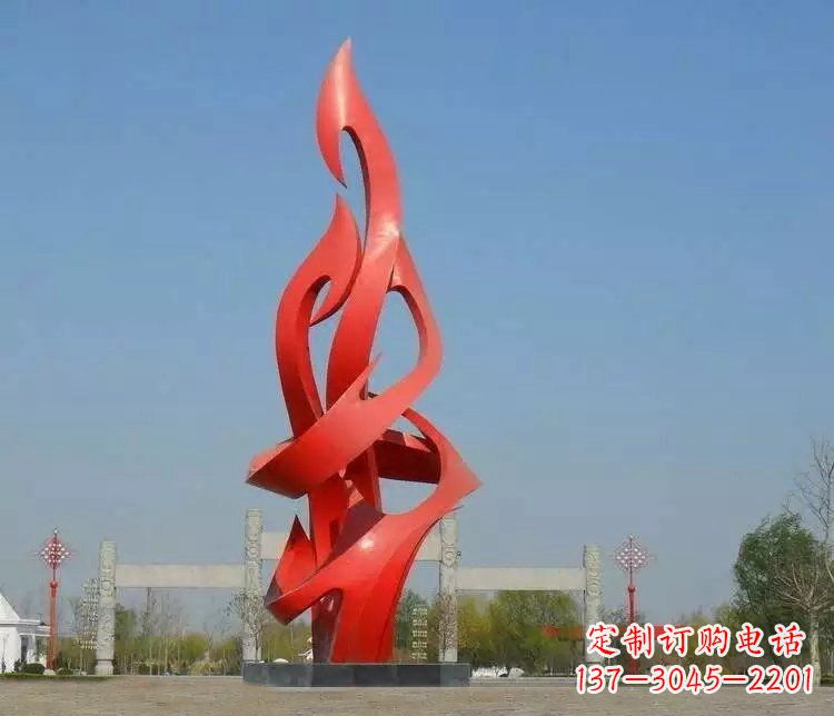 泉州不锈钢火苗广场景观雕塑