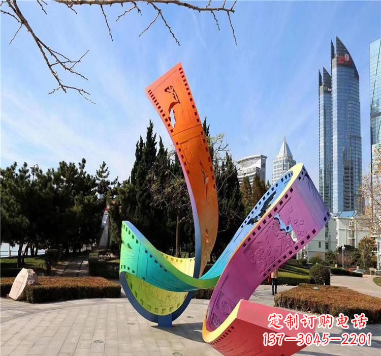 泉州波浪状的不锈钢胶卷雕塑