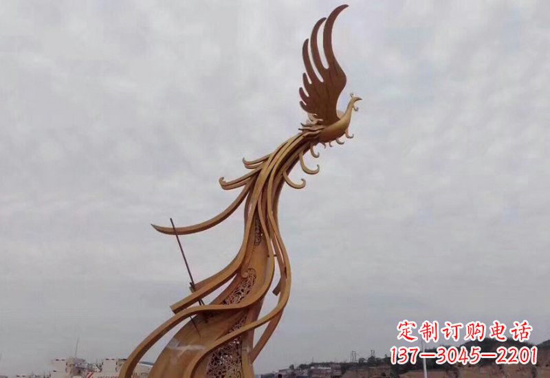 泉州不锈钢凤凰雕塑精致美观