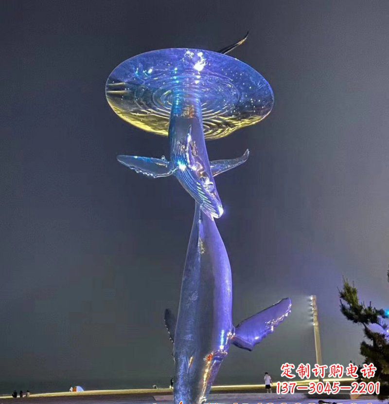 泉州不锈钢鲸鱼雕塑222