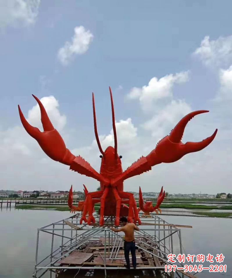 泉州不锈钢景观大龙虾雕塑