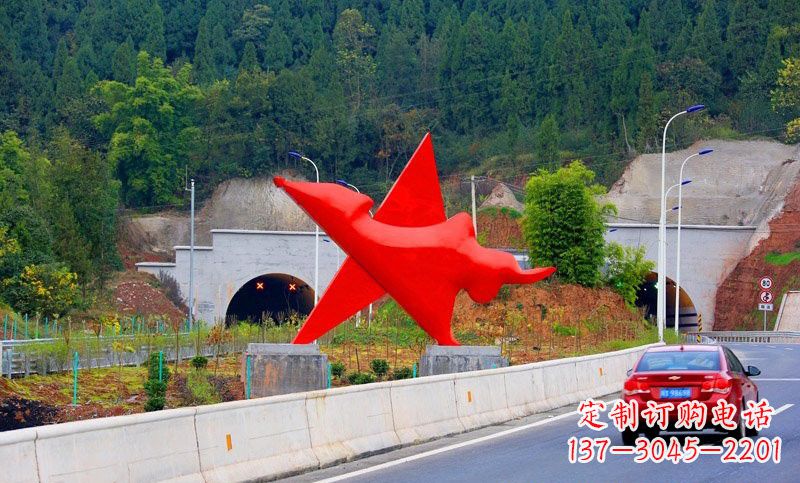 泉州不锈钢五角星雕塑标志着和平与希望