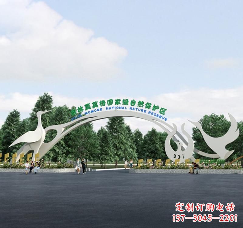 泉州不锈钢景区拱门雕塑精美绝伦
