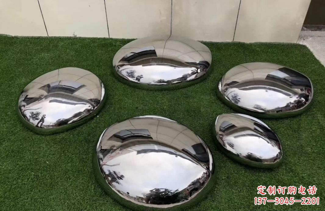 泉州不锈钢镜面鹅卵石雕塑12