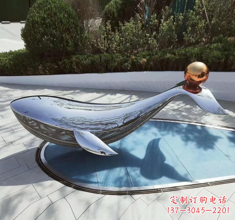 泉州不锈钢海豚雕塑精美而优雅