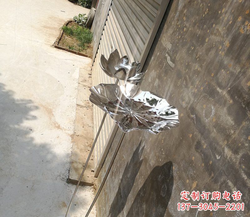 泉州不锈钢荷叶雕塑精美的艺术瑰宝