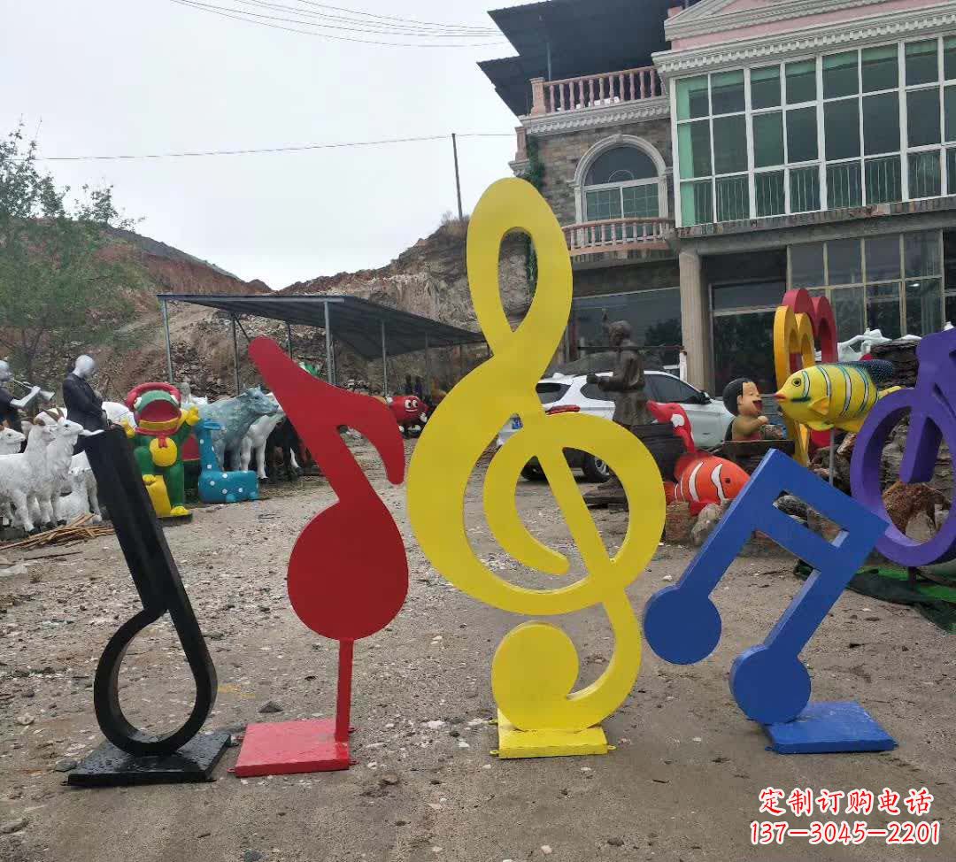 泉州不锈钢烤漆音符雕塑
