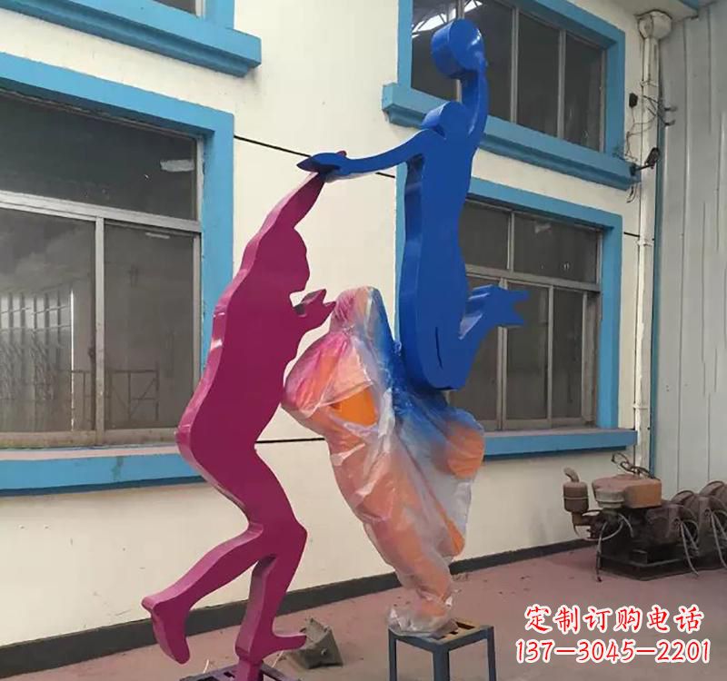 泉州不锈钢篮球运动员雕塑纪念篮球运动传奇