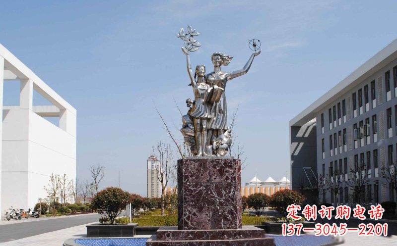 泉州不锈钢学生雕塑——记录学生成长的精美艺术品
