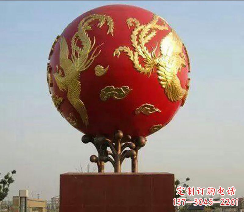 泉州不锈钢龙凤呈祥雕塑传统艺术的精美体现