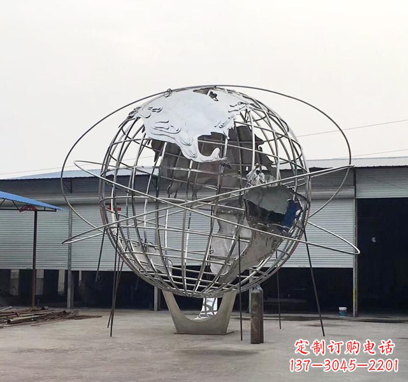 泉州不锈钢制作的镂空地球雕塑
