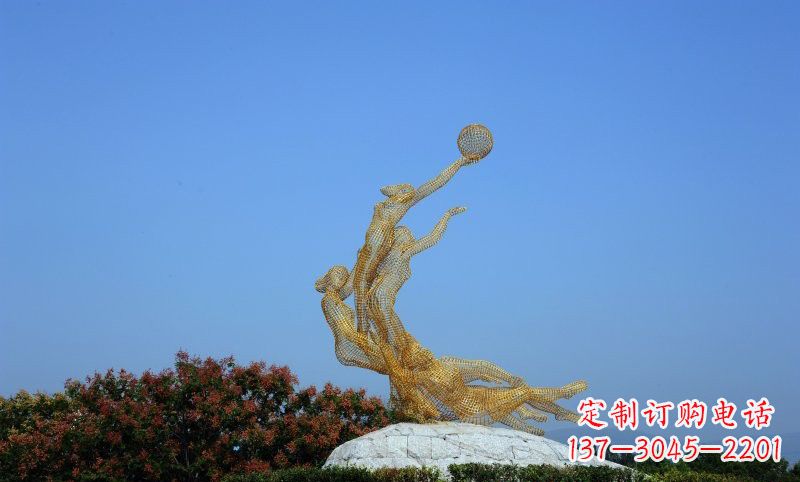 泉州精致的不锈钢女排雕塑