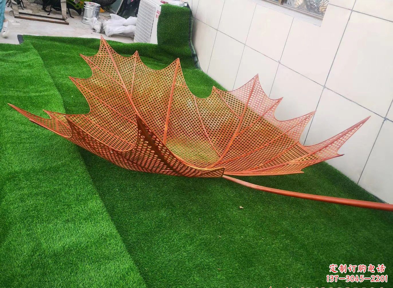 泉州镂空树叶雕塑精彩细节点缀着精美自然风景