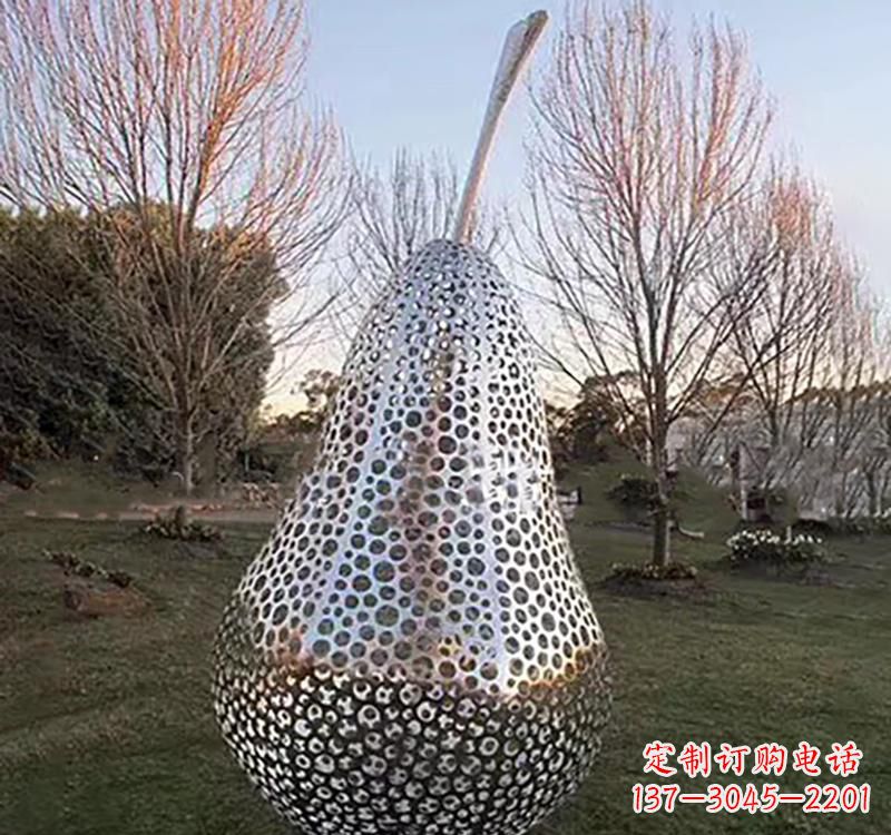泉州不锈钢镂空水果雕塑精美绝伦
