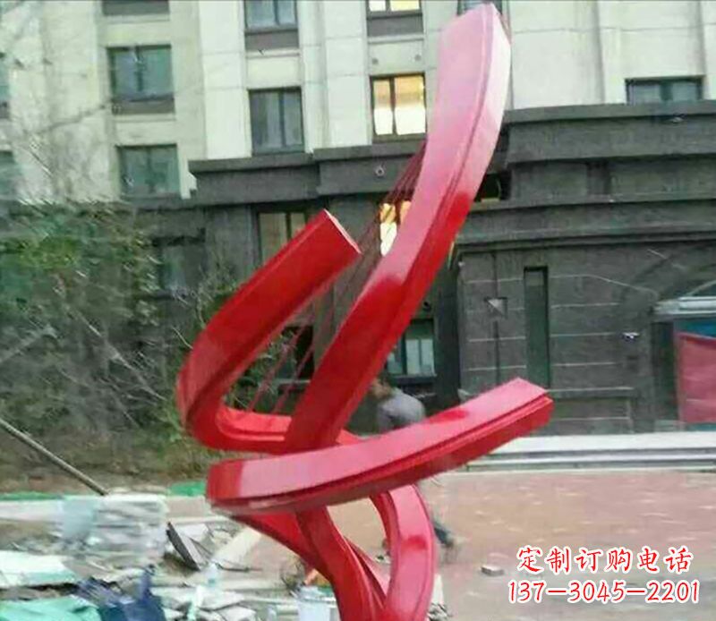 泉州不锈钢螺旋飘带雕塑