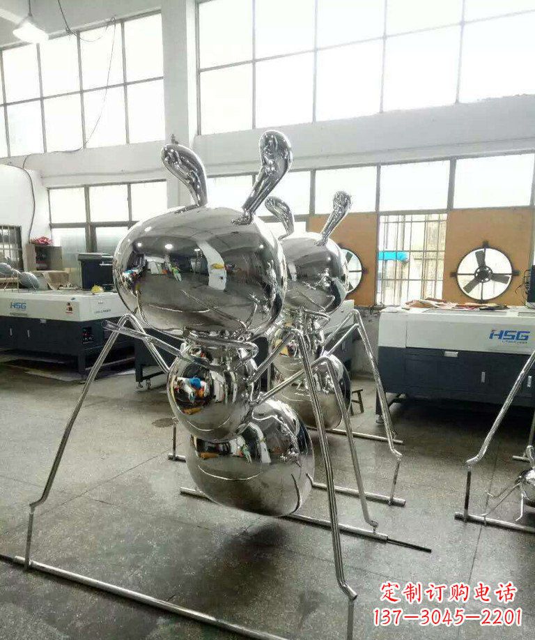 泉州不锈钢蚂蚁步行街景观雕塑——融合现代科技与自然之美
