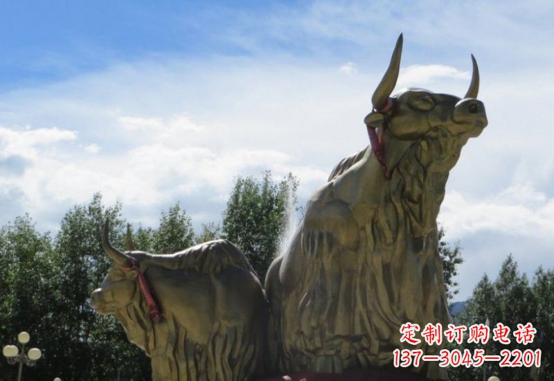 泉州不锈钢牦牛雕塑