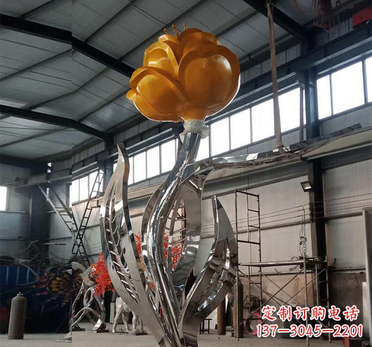 泉州不锈钢玫瑰花雕塑一款非凡的艺术品