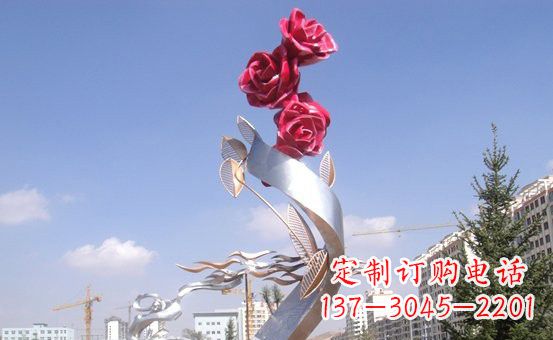 泉州不锈钢玫瑰雕塑精致的艺术之美