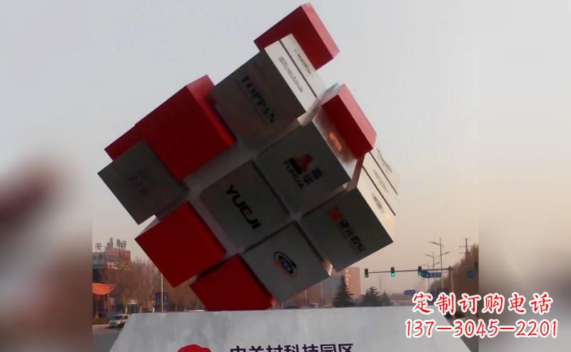 泉州不锈钢魔方雕塑 (3)