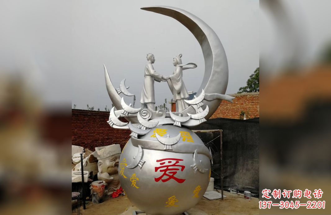 泉州不锈钢牛郎织女广场景观雕塑