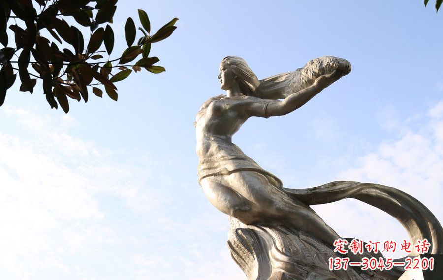泉州不锈钢女娲神话人物雕塑