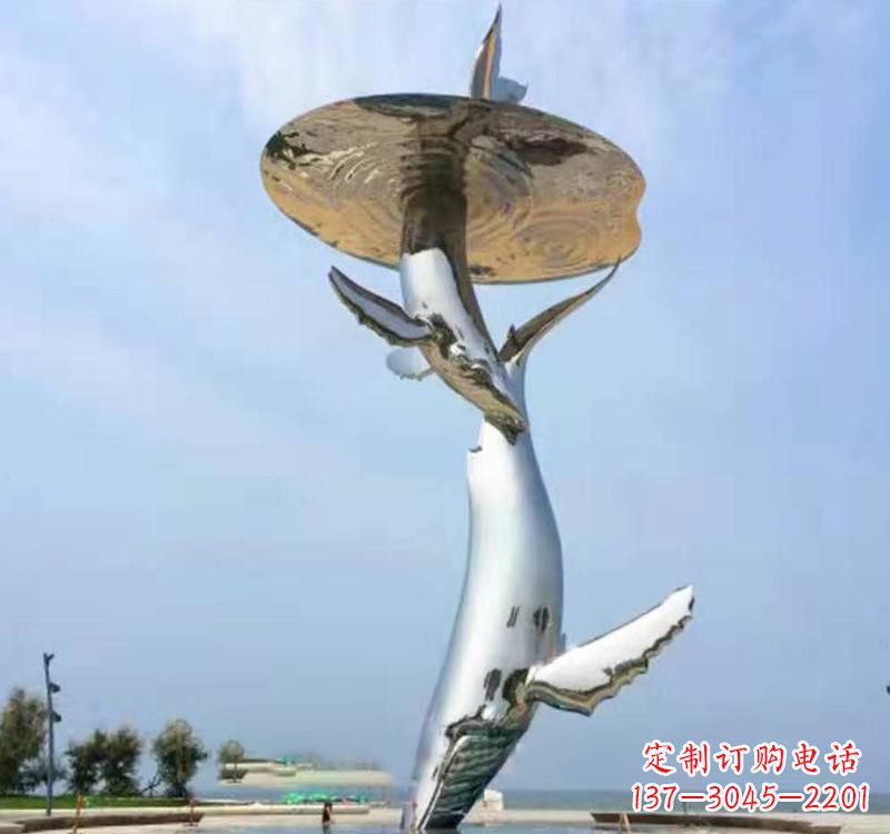 泉州不锈钢海豚雕塑精美的艺术品