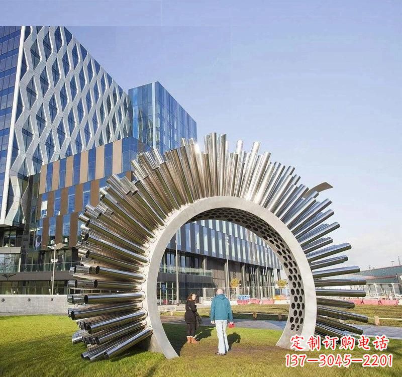 泉州不锈钢拱门雕塑高雅典雅的艺术