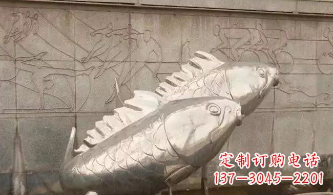 泉州不锈钢喷泉鱼雕塑