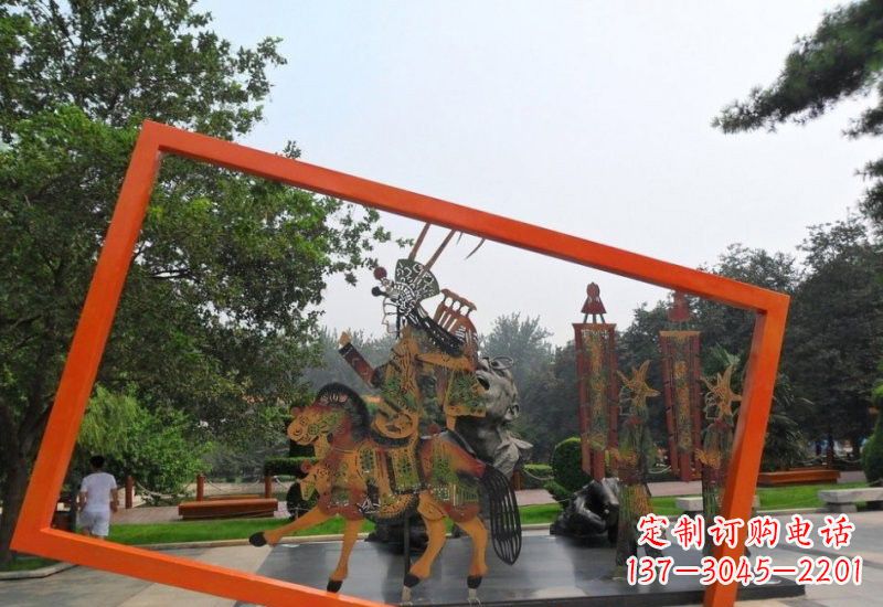 泉州不锈钢皮影戏雕塑传承民间文化的艺术精粹