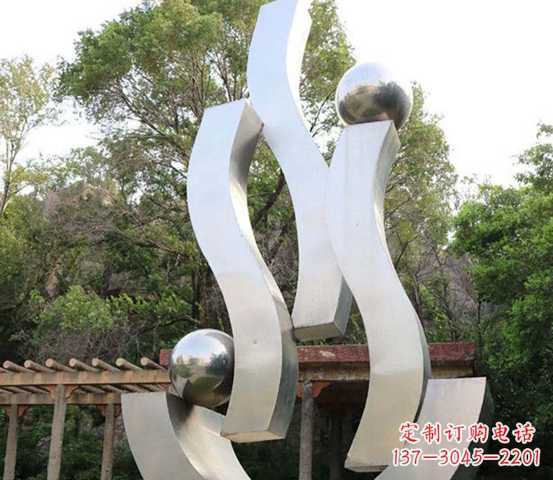 泉州不锈钢飘带小区景观