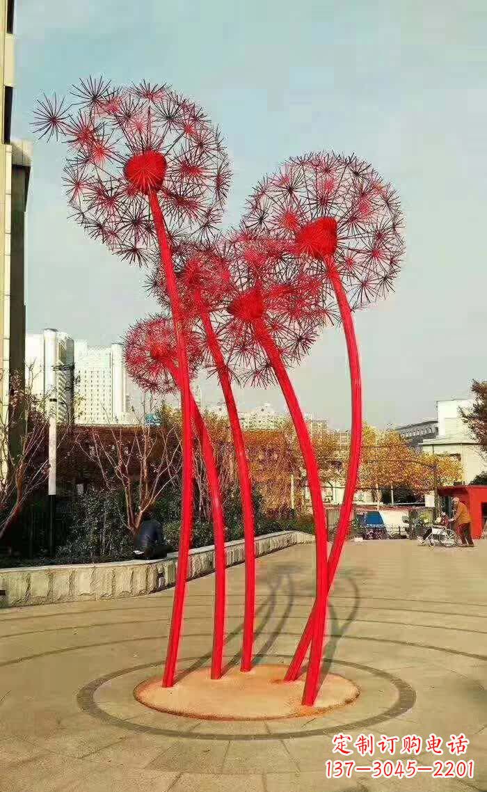 泉州不锈钢蒲公英美丽的雕塑之作
