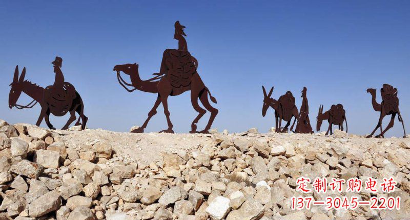 泉州不锈钢骆驼雕塑传承古代传统