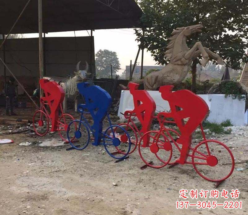 泉州不锈钢骑自行车雕塑一种经典的艺术形式
