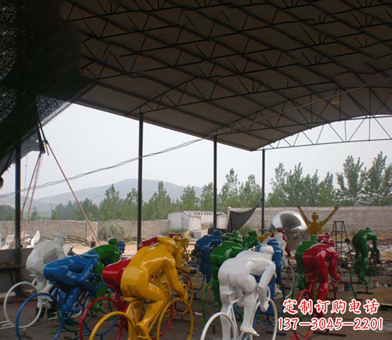 泉州不锈钢骑自行车运动雕塑1